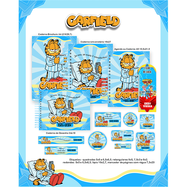 Encadernação Garfield - Volta às Aulas Completo 3