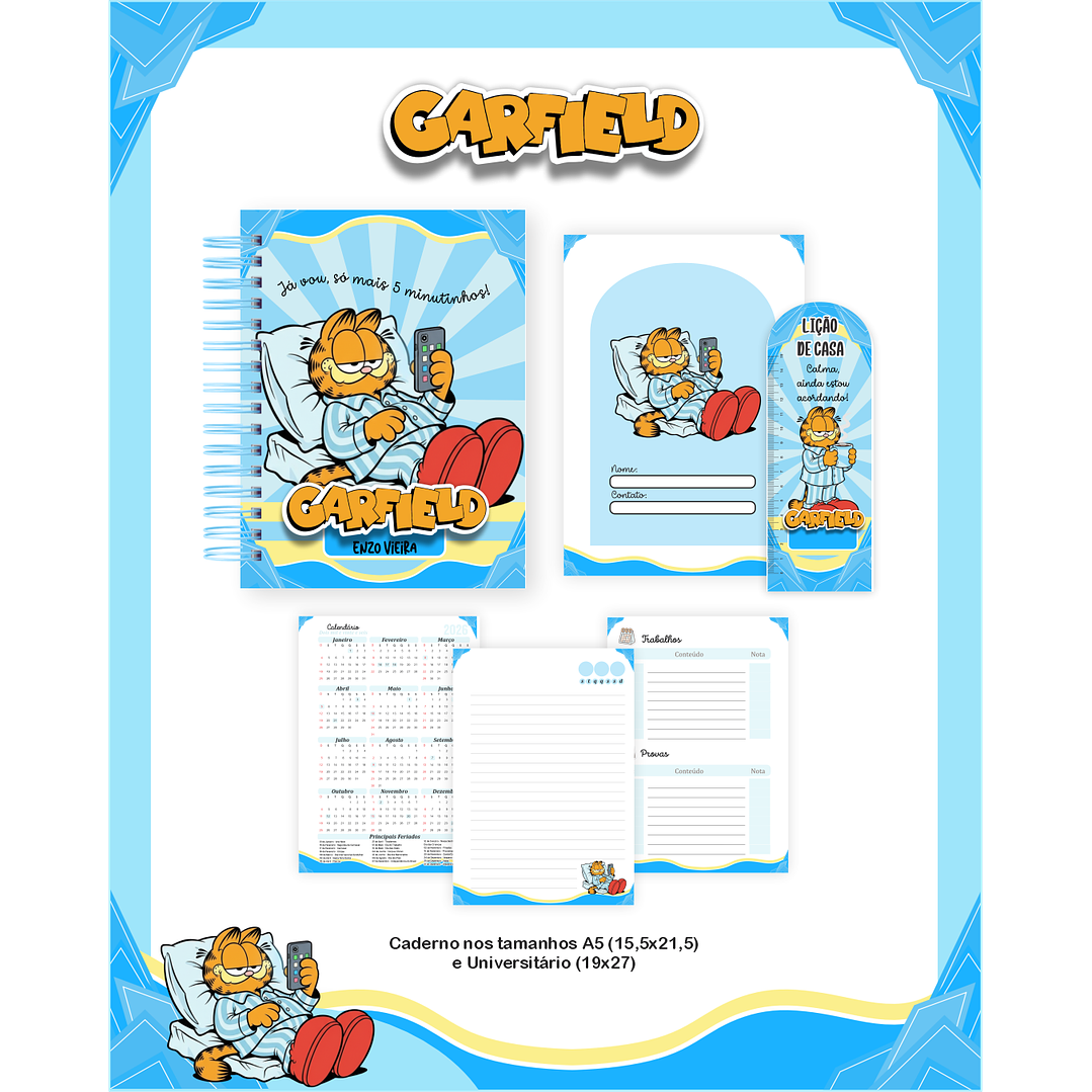 Encadernação Garfield - Volta às Aulas Completo 6