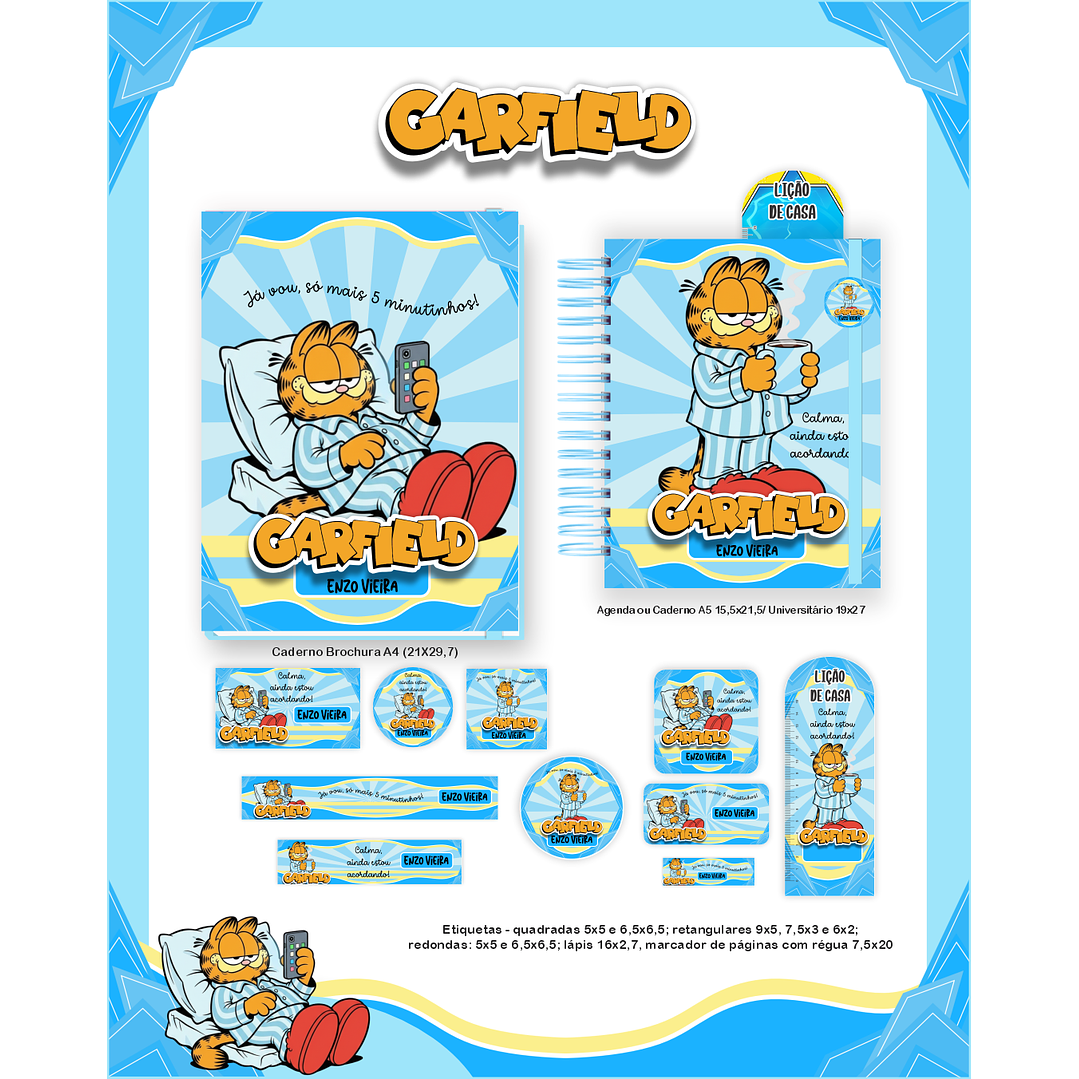 Encadernação Garfield - Volta às Aulas Completo 7