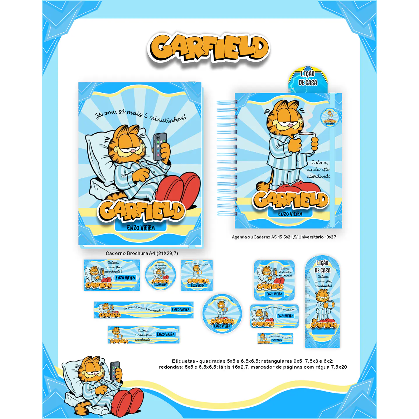 Encadernação Garfield - Volta às Aulas Completo 7