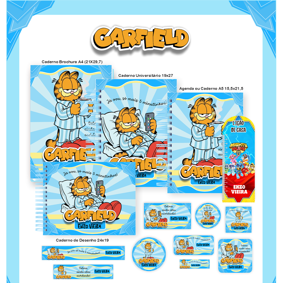 Encadernação Garfield - Volta às Aulas Completo 2