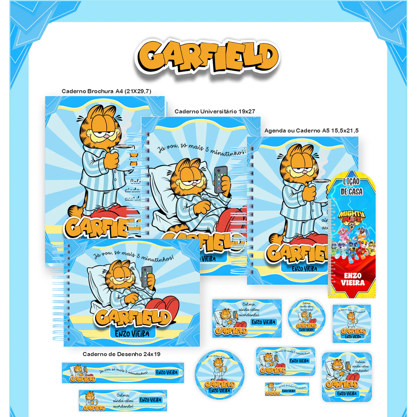 Encadernação Garfield - Volta às Aulas Completo 2
