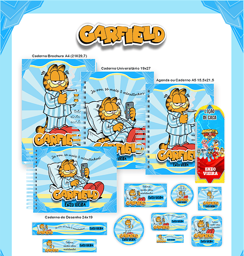 Encadernação Garfield - Volta às Aulas Completo