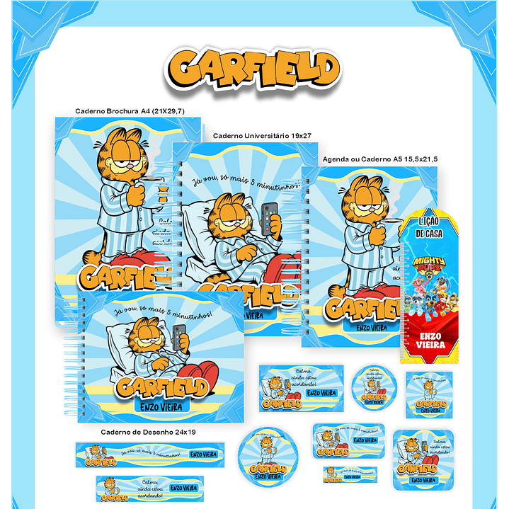 Encadernação Garfield - Volta às Aulas Completo 2