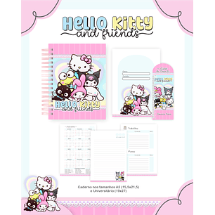 Encadernação Hello Kitty and Friends - Volta às Aulas