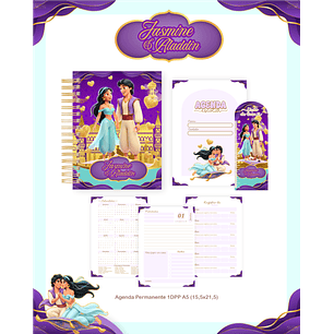 Encadernação Jasmine e Aladdin - Volta às Aulas Completo