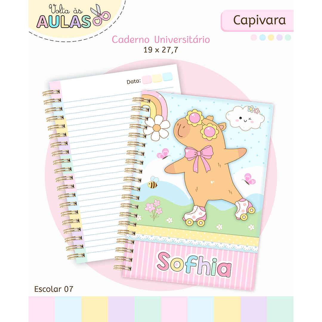 Kit Digital Encadernação Capivara - Volta às Aulas Completo 3