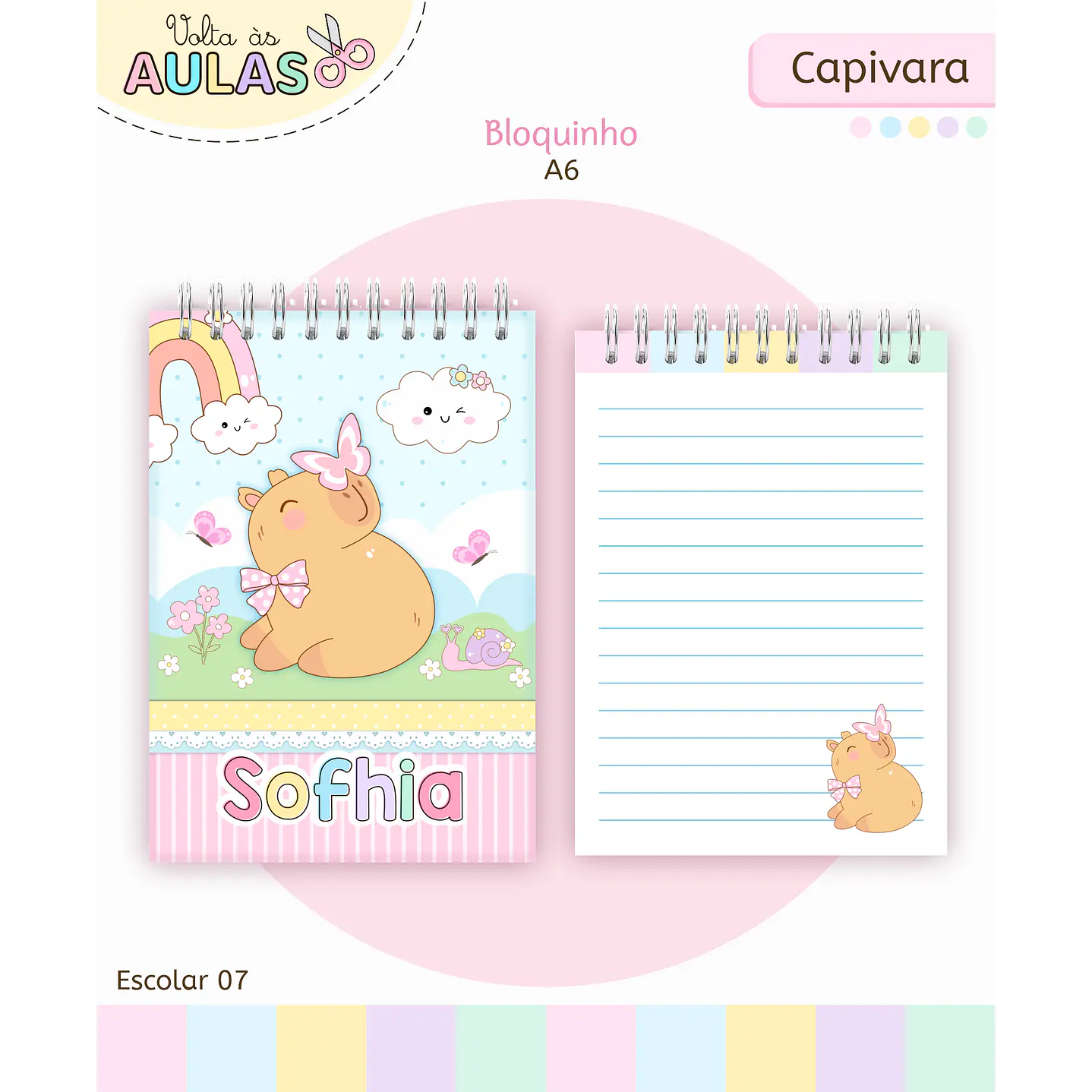 Kit Digital Encadernação Capivara - Volta às Aulas Completo 4