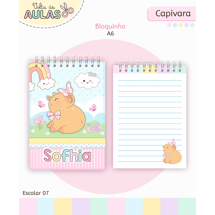 Kit Digital Encadernação Capivara - Volta às Aulas Completo 4