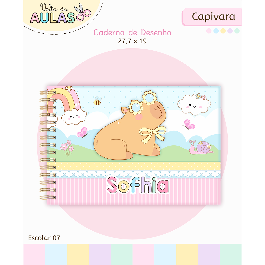 Kit Digital Encadernação Capivara - Volta às Aulas Completo 6