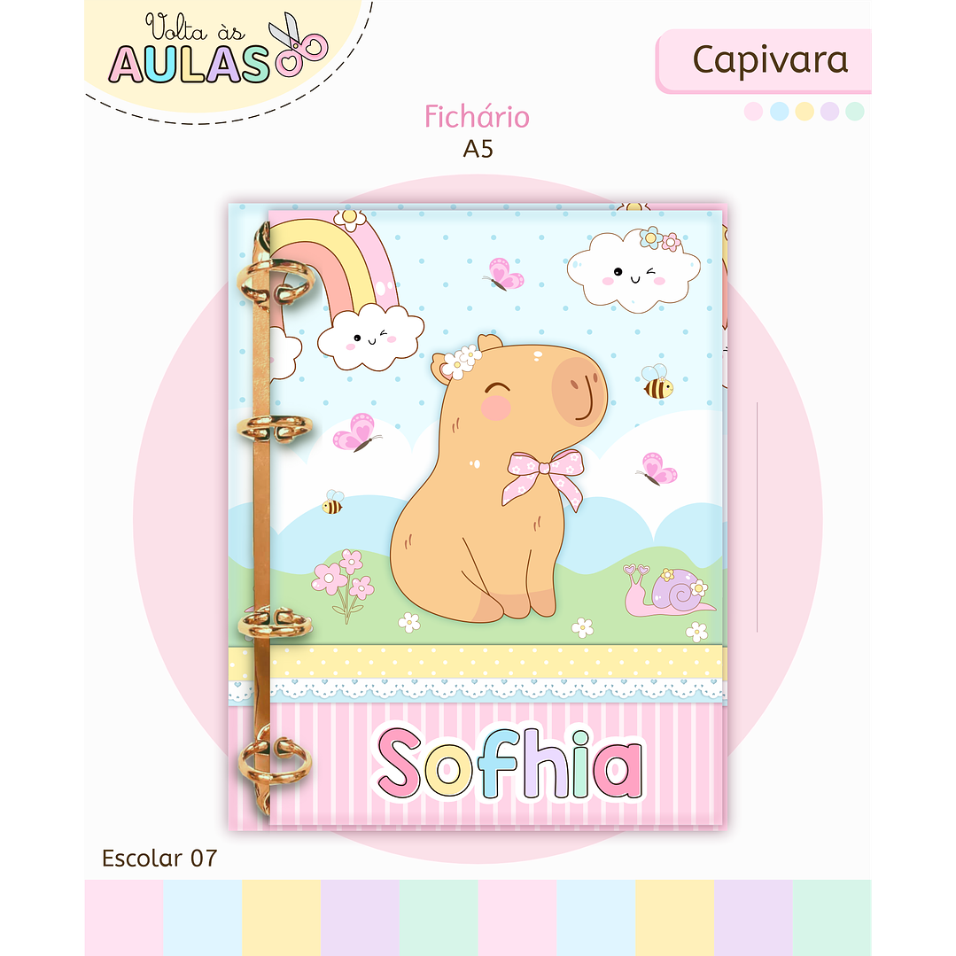 Kit Digital Encadernação Capivara - Volta às Aulas Completo 7