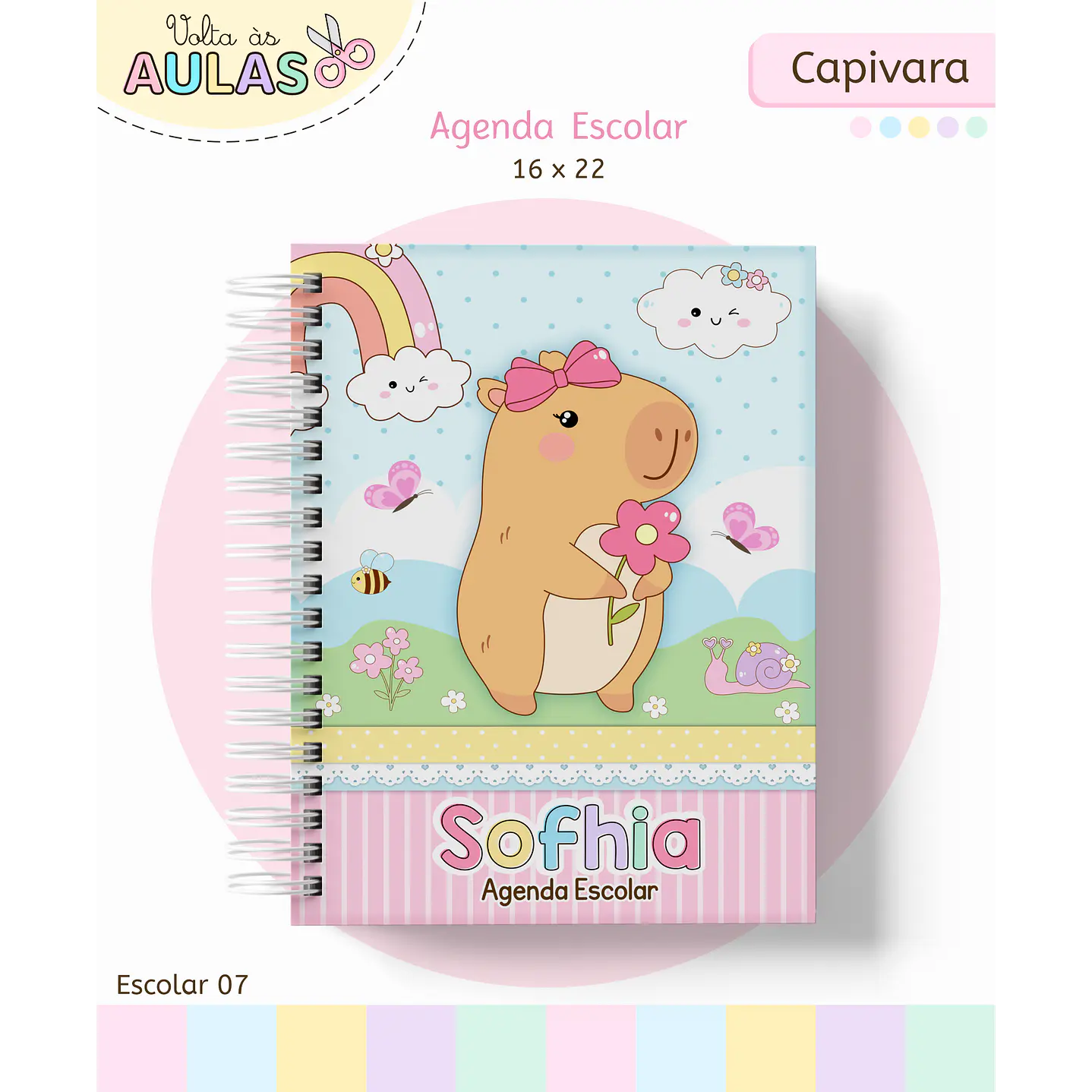 Kit Digital Encadernação Capivara - Volta às Aulas Completo 10