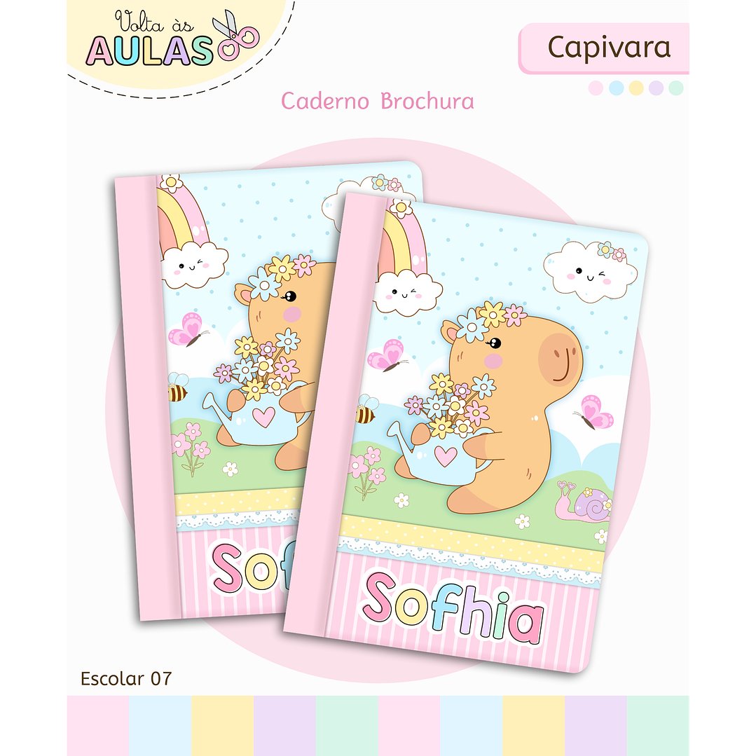 Kit Digital Encadernação Capivara - Volta às Aulas Completo 12