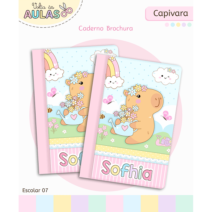 Kit Digital Encadernação Capivara - Volta às Aulas Completo 12