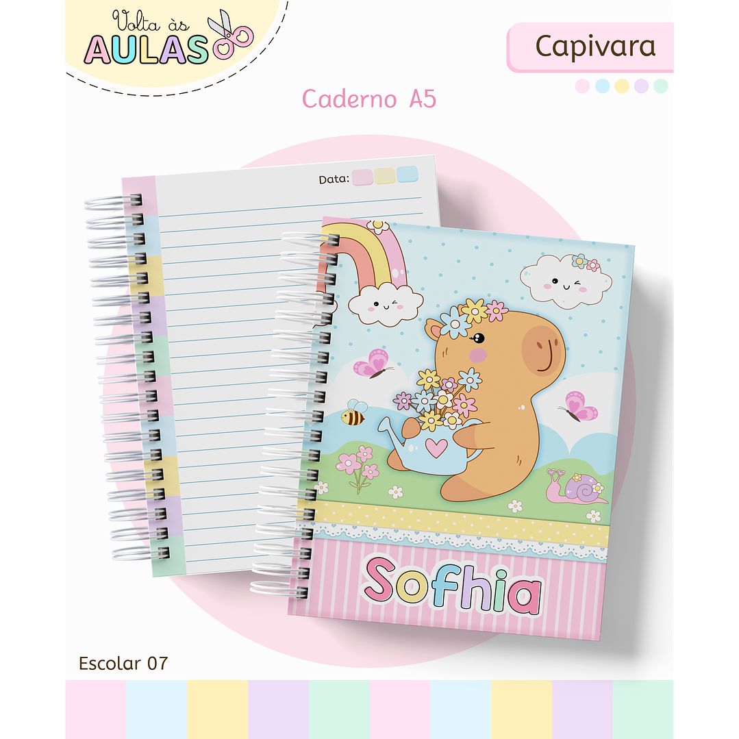 Kit Digital Encadernação Capivara - Volta às Aulas Completo 1