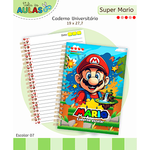 Kit Digital Encadernação Super Mario - Volta às Aulas 