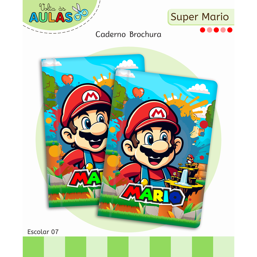 Kit Digital Encadernação Super Mario - Volta às Aulas  7