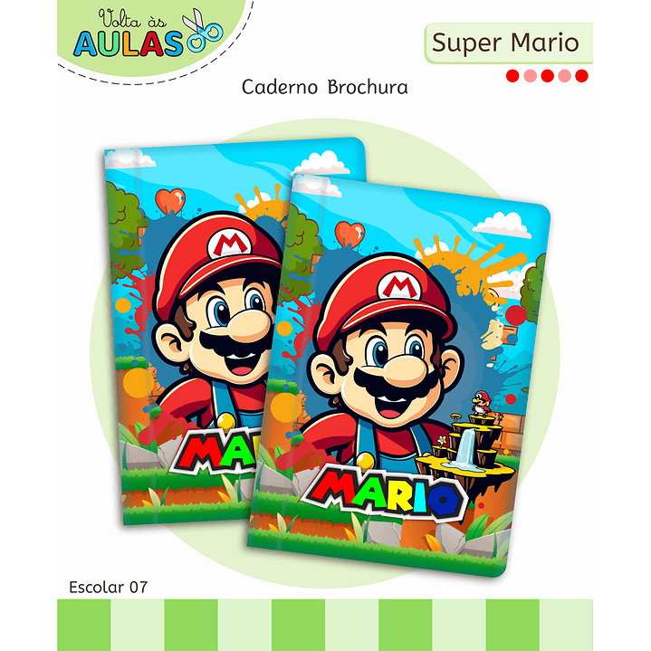 Kit Digital Encadernação Super Mario - Volta às Aulas  7