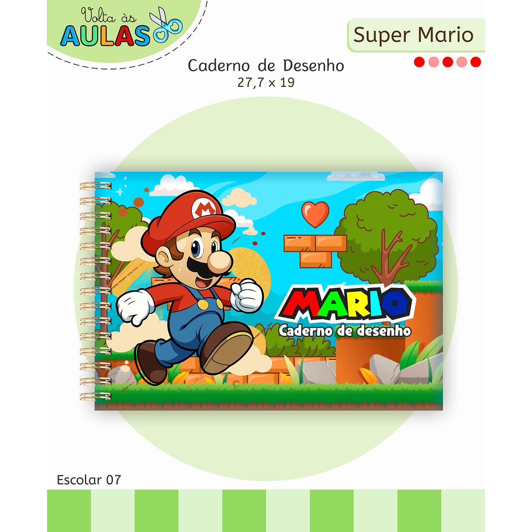 Kit Digital Encadernação Super Mario - Volta às Aulas  8