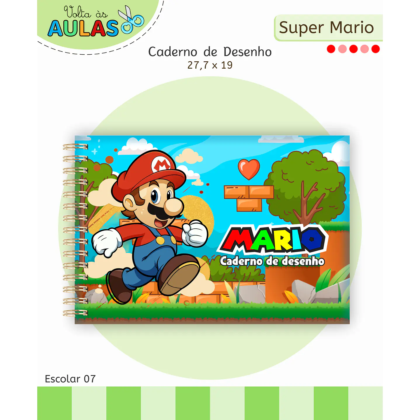 Kit Digital Encadernação Super Mario - Volta às Aulas  8