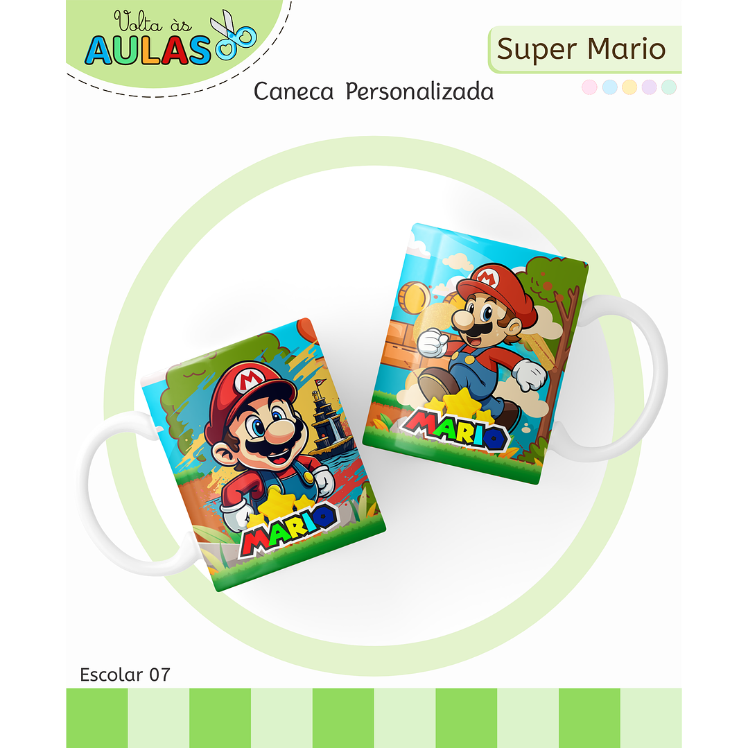 Kit Digital Encadernação Super Mario - Volta às Aulas  10