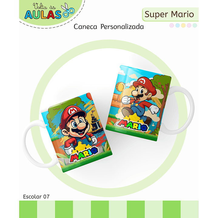 Kit Digital Encadernação Super Mario - Volta às Aulas  10