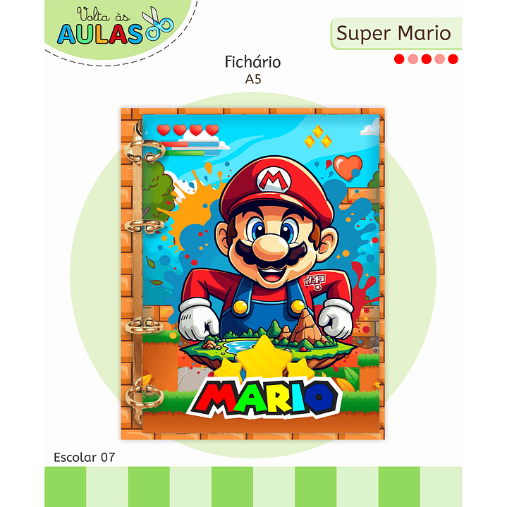 Kit Digital Encadernação Super Mario - Volta às Aulas  11
