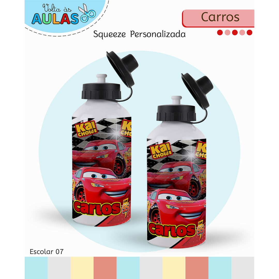 Encadernação Carros e Etiquetas - Volta às Aulas Completo 6