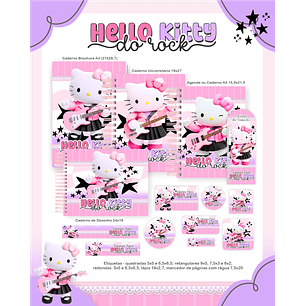 Encadernação Hello Kitty do Rock - Volta às Aulas Completo