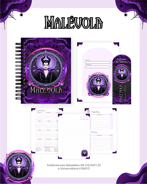 Encadernação Malévola  - Volta às Aulas Completo