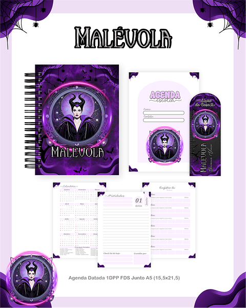 Encadernação Malévola  - Volta às Aulas Completo