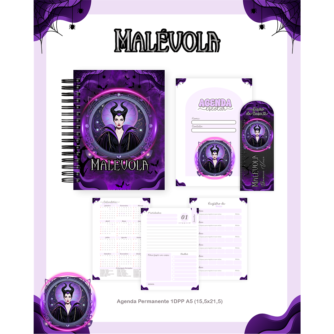 Encadernação Malévola  - Volta às Aulas Completo 3