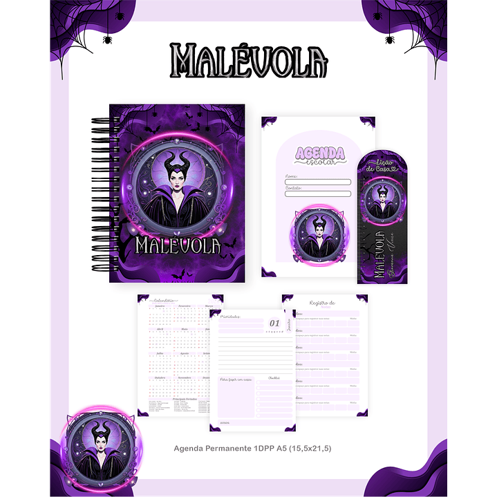 Encadernação Malévola  - Volta às Aulas Completo 3