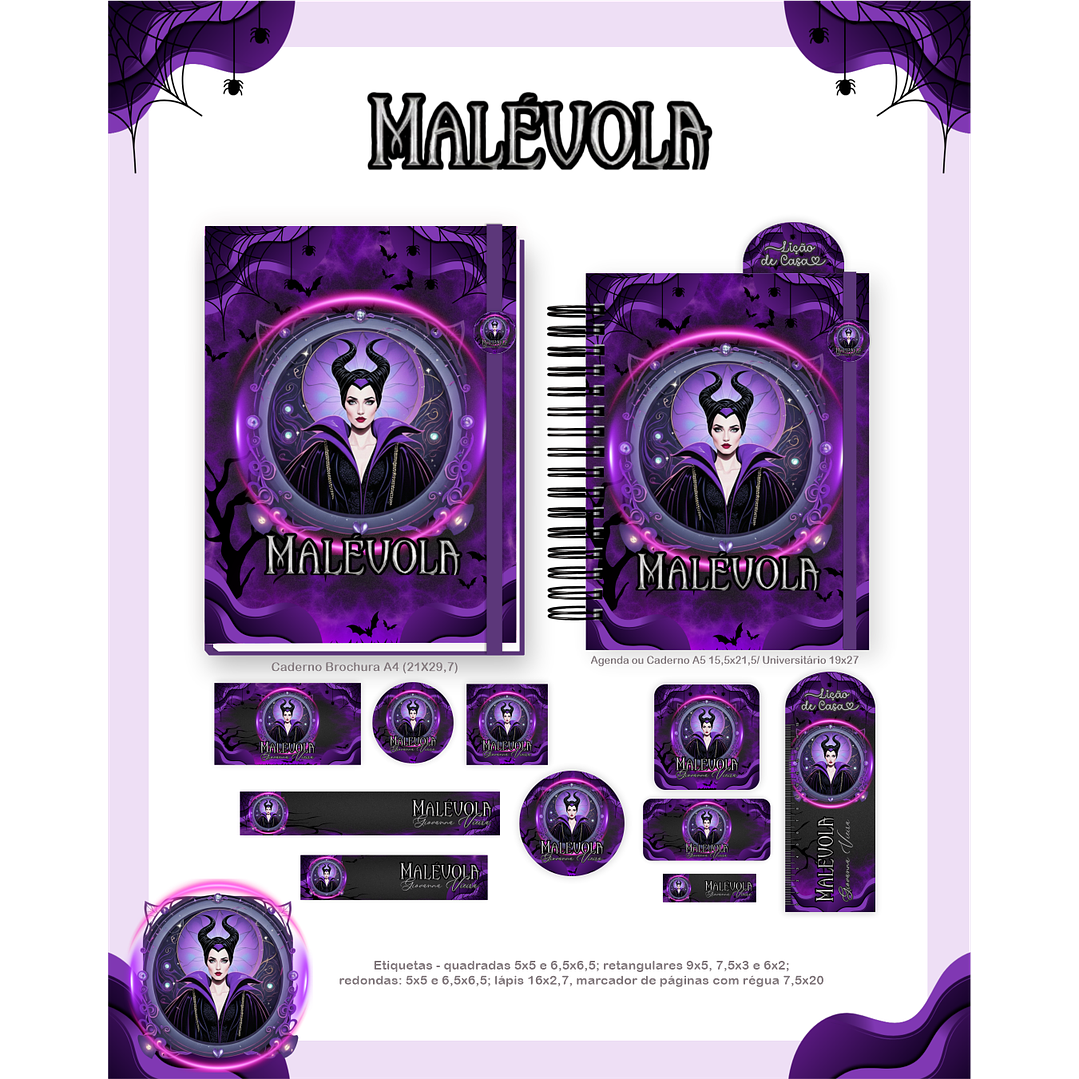 Encadernação Malévola  - Volta às Aulas Completo 4