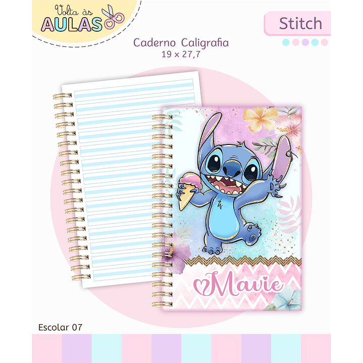 Encadernação Stitch - Volta às Aulas Completo 5