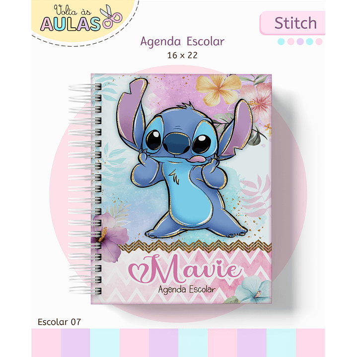 Encadernação Stitch - Volta às Aulas Completo 8