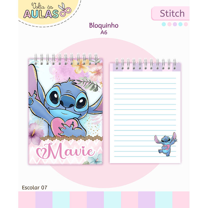 Encadernação Stitch - Volta às Aulas Completo 9