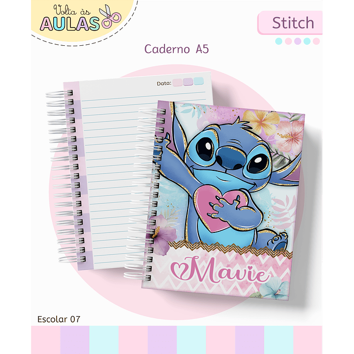 Encadernação Stitch - Volta às Aulas Completo 1