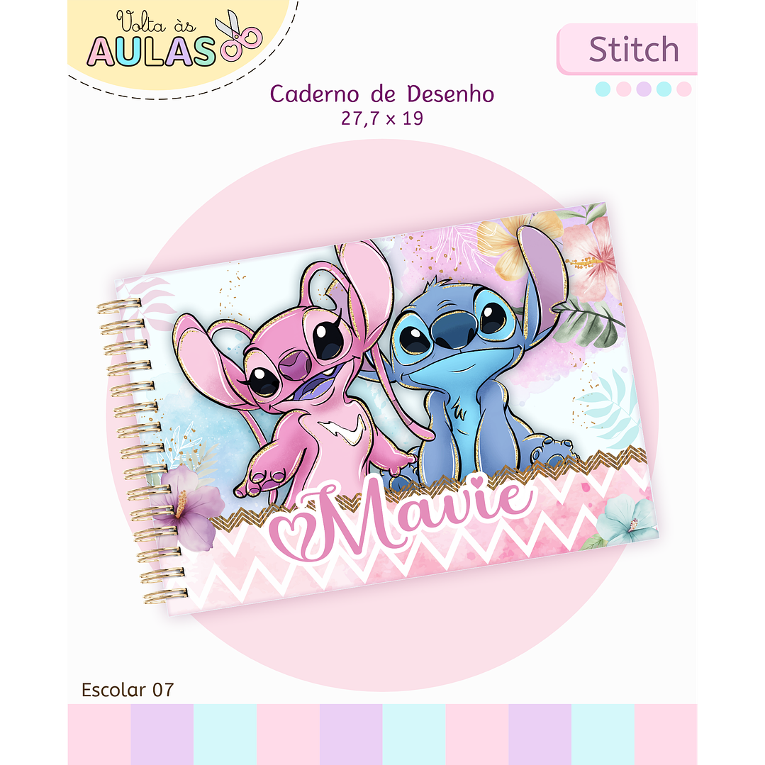 Encadernação Stitch - Volta às Aulas Completo 10