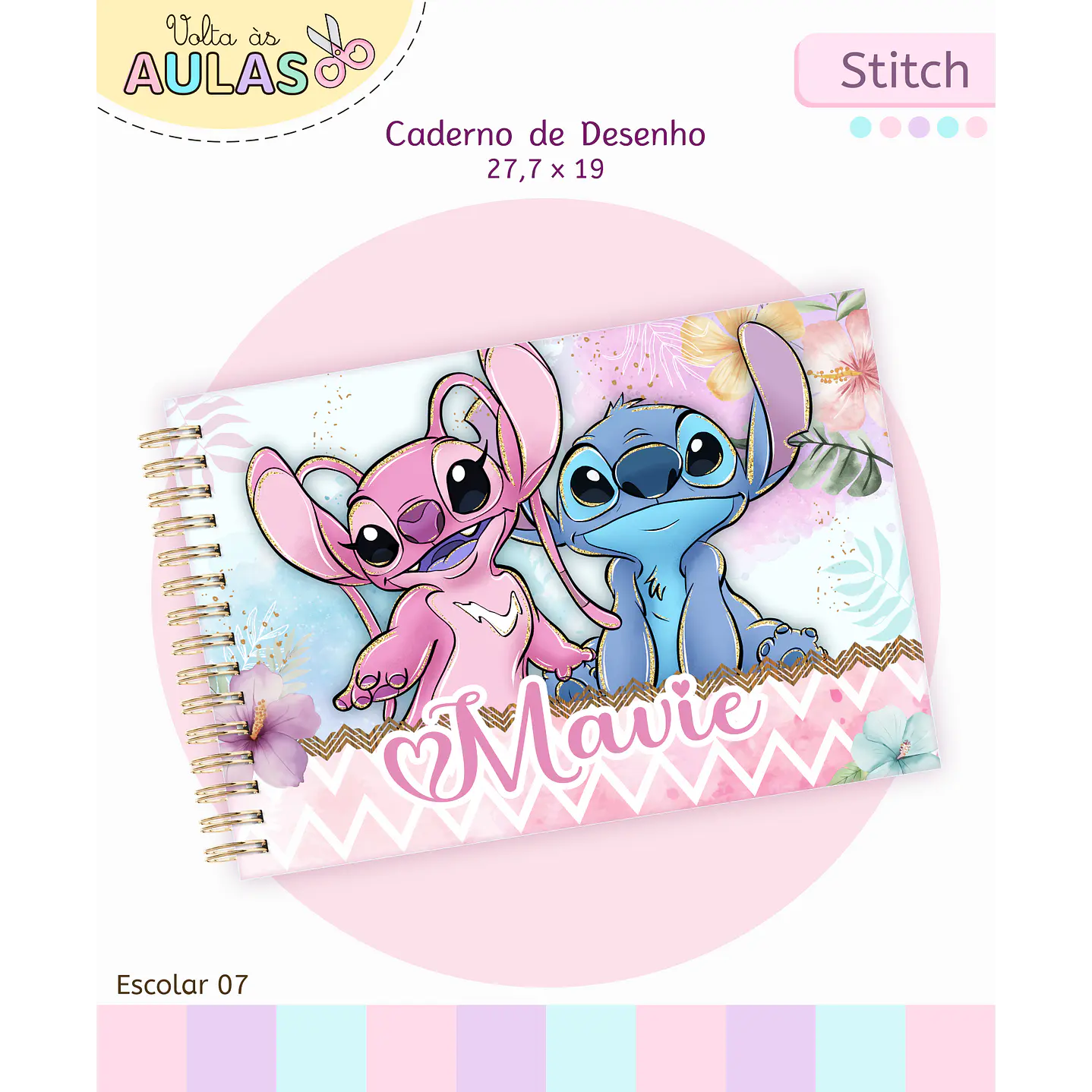 Encadernação Stitch - Volta às Aulas Completo 10