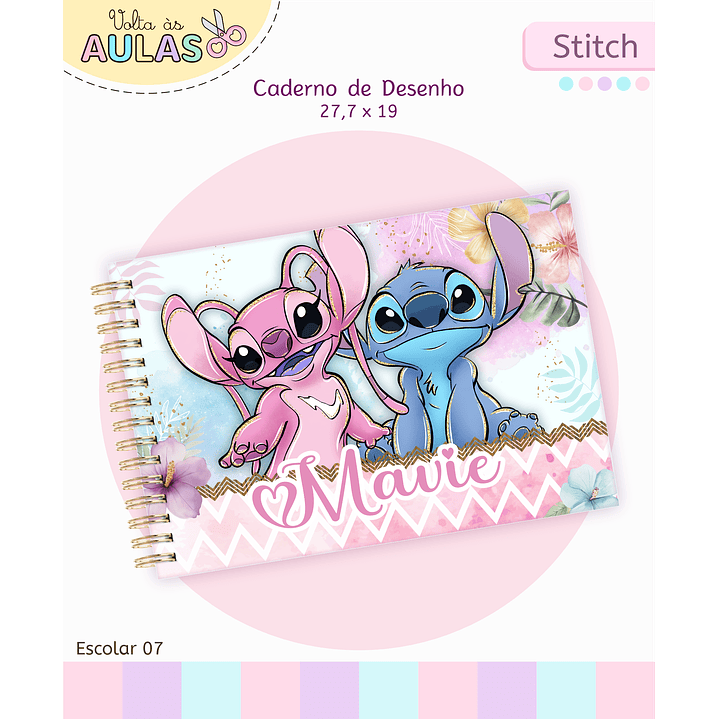 Encadernação Stitch - Volta às Aulas Completo 10