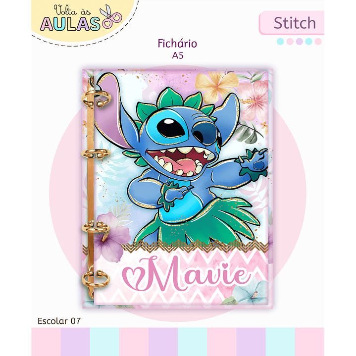 Encadernação Stitch - Volta às Aulas Completo 12