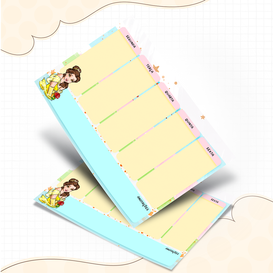 Encadernação e Agenda Permanente Bella  - Volta às aulas 3