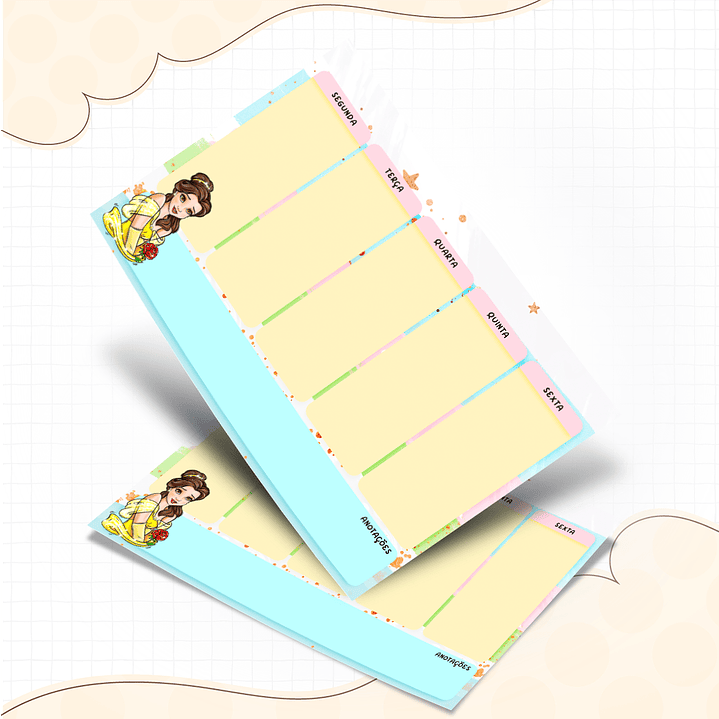 Encadernação e Agenda Permanente Bella  - Volta às aulas 3