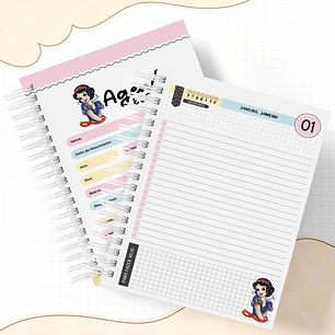 Encadernação Branca de Neve - Volta às aulas