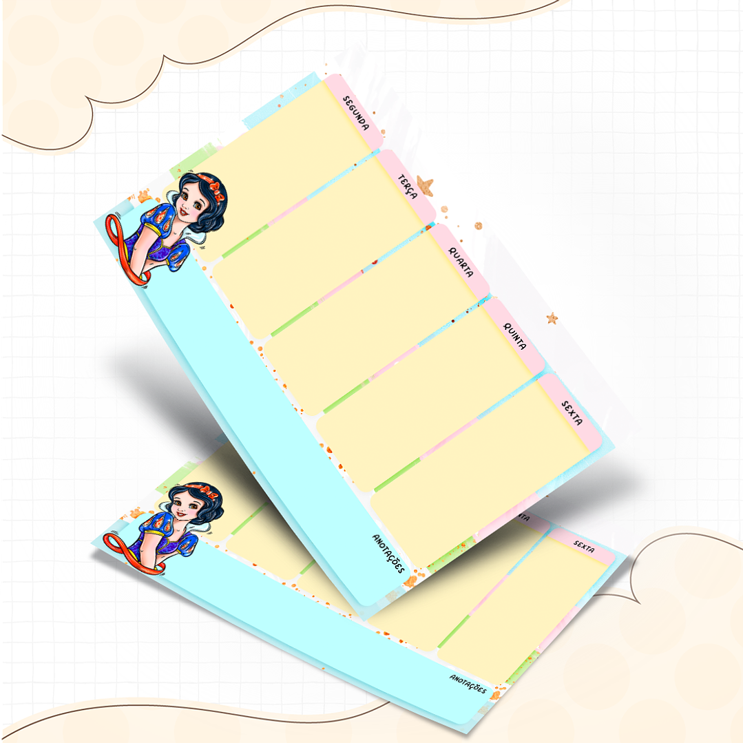 Encadernação Branca de Neve - Volta às aulas 5