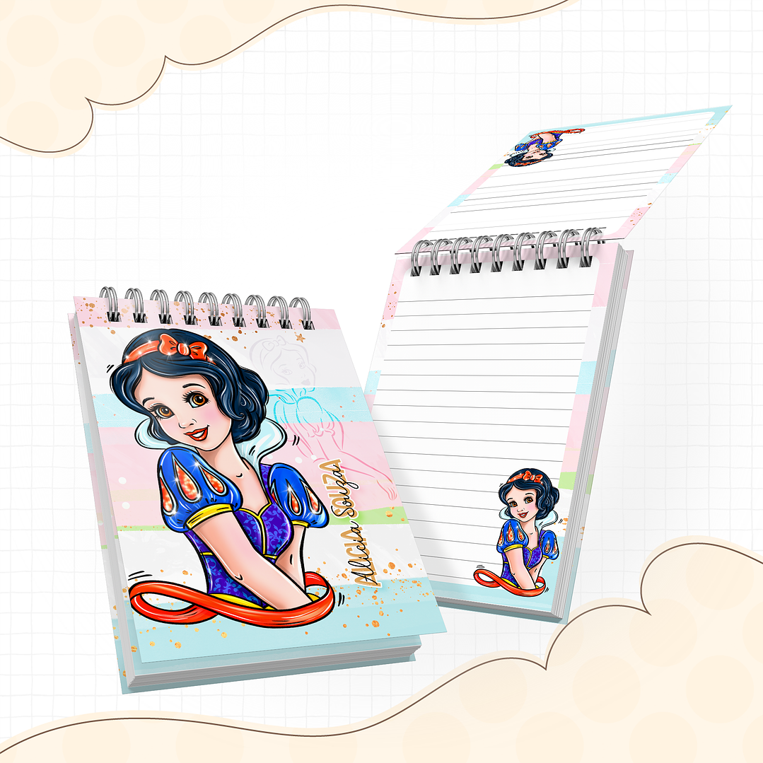 Encadernação Branca de Neve - Volta às aulas 6