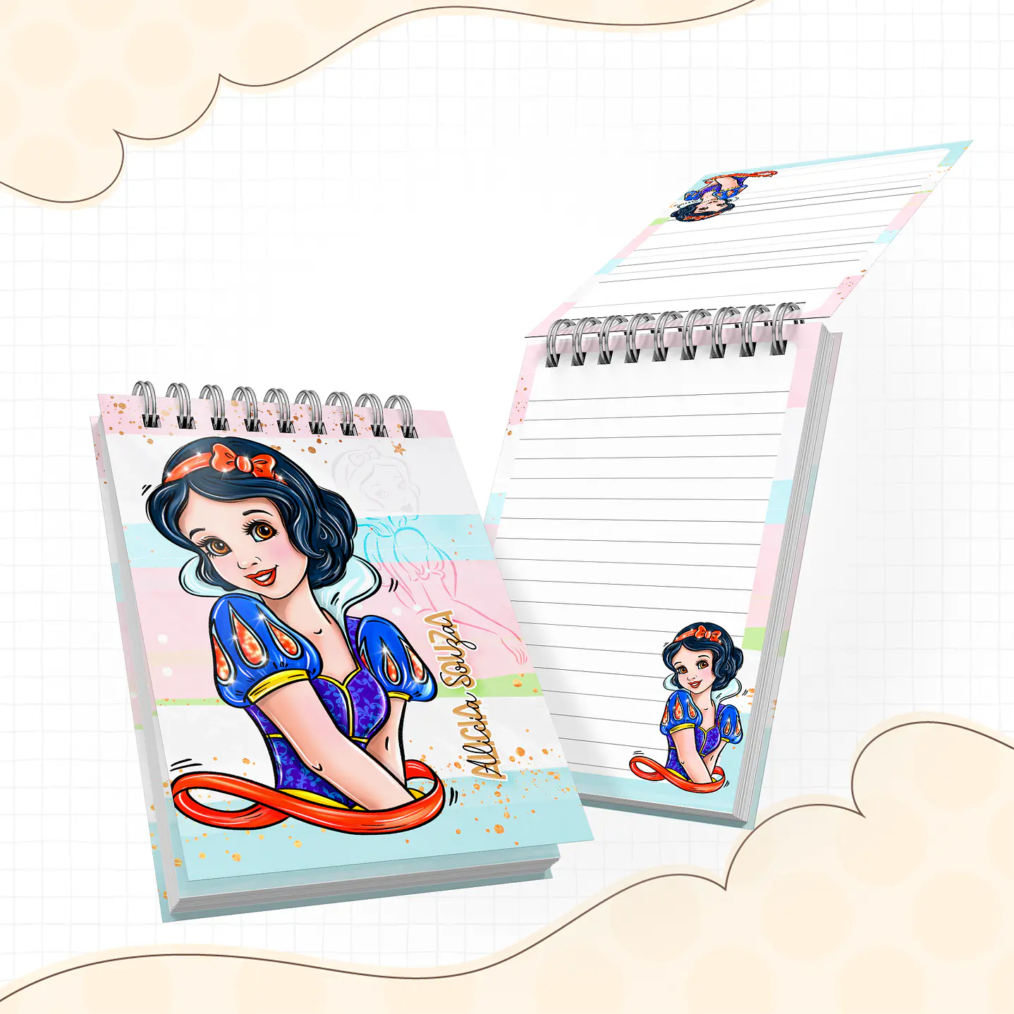 Encadernação Branca de Neve - Volta às aulas 6