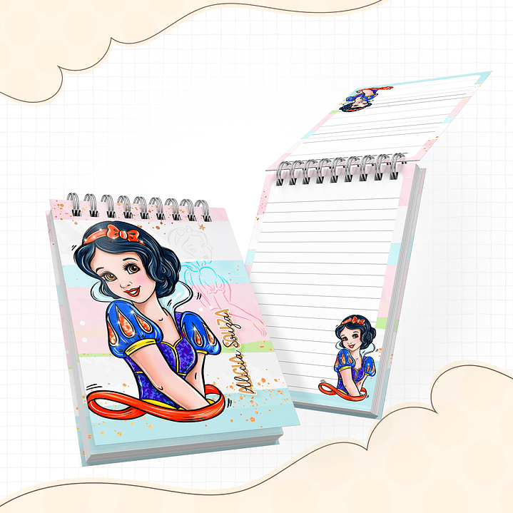 Encadernação Branca de Neve - Volta às aulas 6