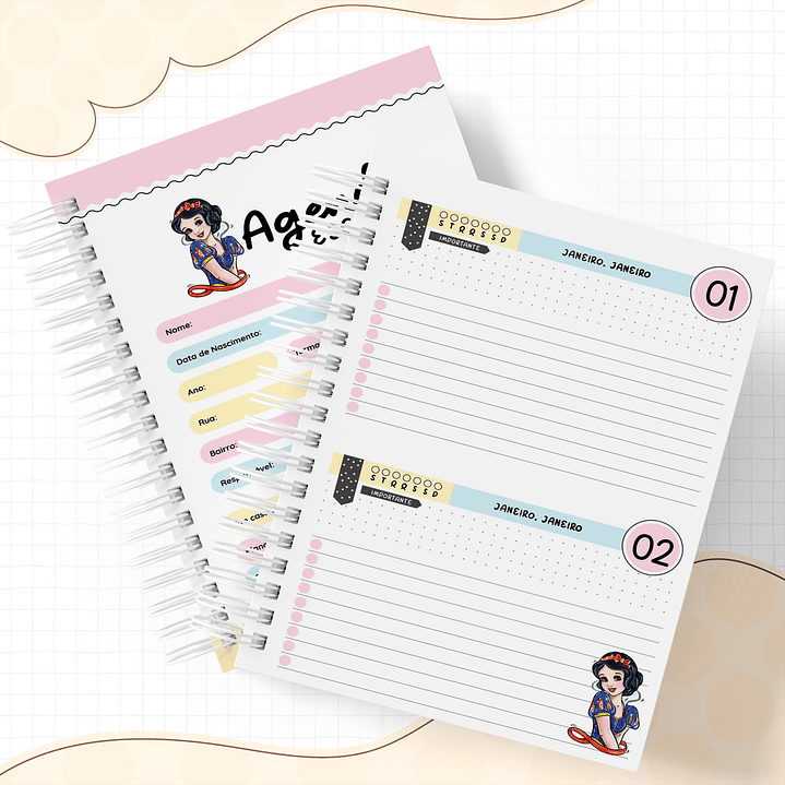 Encadernação Branca de Neve - Volta às aulas 3